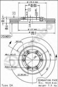 Тормозной диск BREMBO 09.6866.20