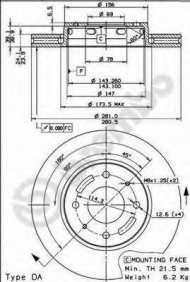 Тормозной диск BREMBO 09.7720.10