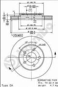 Тормозной диск BREMBO 09.7777.10