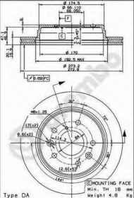 Тормозной диск BREMBO 09.9127.10