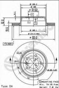 Тормозной диск BREMBO 09.9164.11