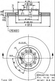 Тормозной диск BREMBO 09.9772.10