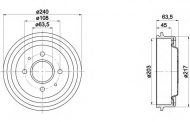 Тормозный барабан MINTEX MBD132