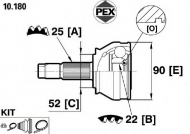 Шарнир PEX 10.180