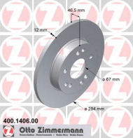 Тормозной диск ZIMMERMANN 400.1406.00