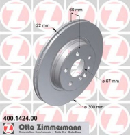 Тормозной диск ZIMMERMANN 400.1424.00