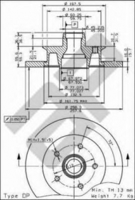 Тормозной диск METZGER 14251