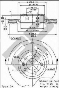 Тормозной диск METZGER 24455 V