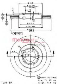 Тормозной диск METZGER 24690 V