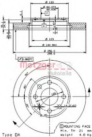 Тормозной диск METZGER 24738 E