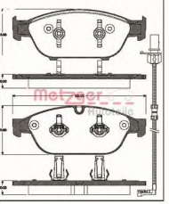 Комплект тормозных колодок METZGER 1441.02