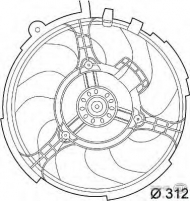 Вентилятор BEHR HELLA SERVICE 8EW 351 039-531