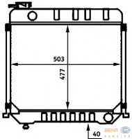 Теплообменник BEHR HELLA SERVICE 8MK 376 709-391