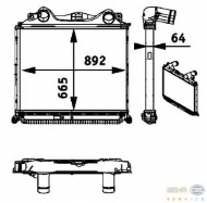 Теплообменник BEHR HELLA SERVICE 8ML 376 724-371