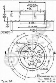 Тормозной диск BRECO BS 7209