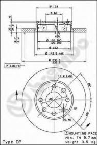 Тормозной диск BRECO BS 7275