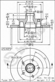 Тормозной диск BRECO BS 7393