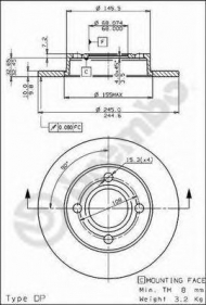 Тормозной диск BRECO BS 7395