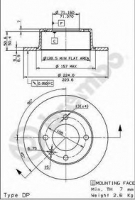 Тормозной диск BRECO BS 7456
