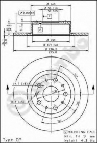 Тормозной диск BRECO BS 7507
