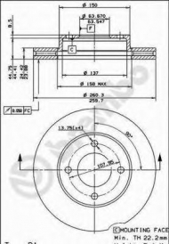 Тормозной диск BRECO BS 8016