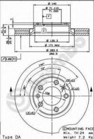 Тормозной диск BRECO BS 8055