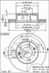 Тормозной диск BRECO BS 8070