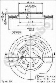 Тормозной диск BRECO BS 8140