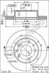 Тормозной диск BRECO BS 8166