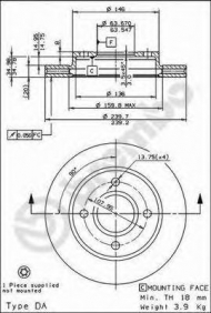 Тормозной диск BRECO BS 8277