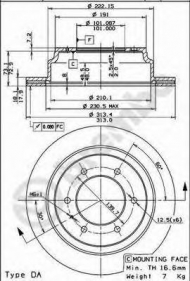 Тормозной диск BRECO BS 8326