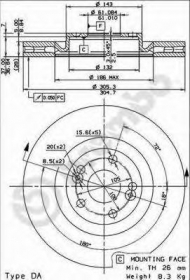 Тормозной диск BRECO BS 8406