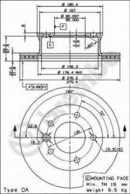 Тормозной диск BRECO BS 8431