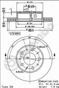 Тормозной диск BRECO BS 8440