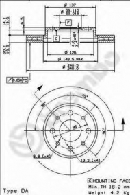 Тормозной диск BRECO BS 8441