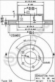 Тормозной диск BRECO BS 8455
