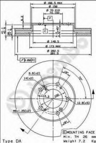 Тормозной диск BRECO BS 8484