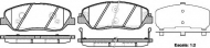 Комплект тормозных колодок WOKING P13263.02