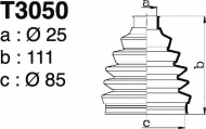 Комплект пыльника DEPA T3050