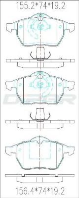 Комплект тормозных колодок DITAS DFB3042