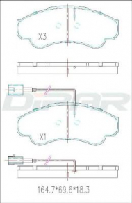 Комплект тормозных колодок DITAS DFB3536