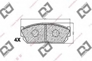 Комплект тормозных колодок DJ PARTS BP1213
