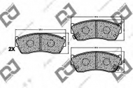 Комплект тормозных колодок DJ PARTS BP1217