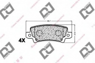Комплект тормозных колодок DJ PARTS BP1250