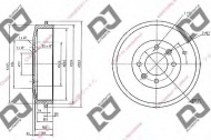Тормозный барабан DJ PARTS BR1039