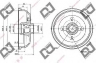 Тормозный барабан DJ PARTS BR1053
