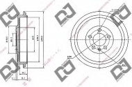 Тормозный барабан DJ PARTS BR1063