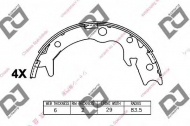Комлект тормозных накладок DJ PARTS BS1334