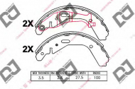 Комлект тормозных накладок DJ PARTS BS1382
