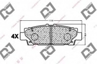 Комплект тормозных колодок DJ PARTS BP1274